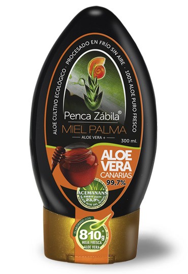 Jugo Aloe + Miel de Palma: 99,7% de contenido total del envase. Solo 0,3% de conservantes, a tan sólo 3 décimas de la naturaleza.
Jugo Aloe Fresco: Elaborado con 810 gramos de  hojas de Aloe Frescas canarias Barbadensis Miller Canariensis y frutos de Tuno frescos..
Aloe Sin Aire: Procesado integral en Túnel de Frío Sin Aire (Tecnología exclusiva mundial Penca Zábila ®) Aloe sin contaminación, ni oxidación, único en el mundo.